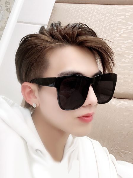 

корейский случайный круглая модно негабаритной женщина уф доказательство мужского вождения поляризованных очки большого лицо женщины выгляди, White;black