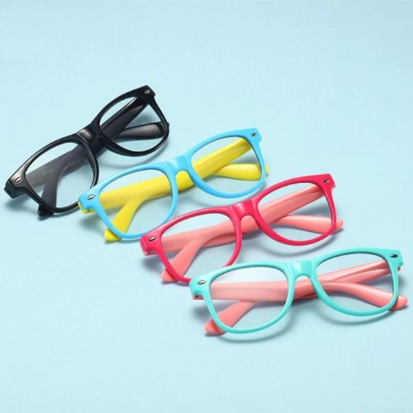 

new anti blue light kids glasses boys girls optical frame computer transparent glasses ransparent eyeglasses uv400, White;black