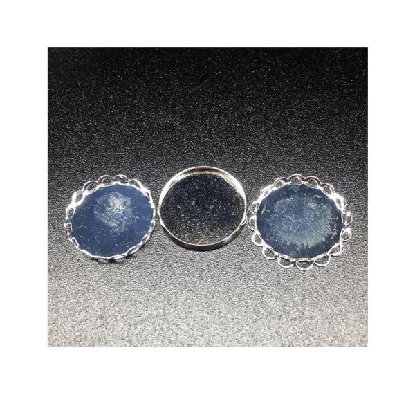 

5set 50x18mm bell shape tube clear glass bubble bottle jar lace tray connector for diy jewelry necklace accessories bbyadw, Black