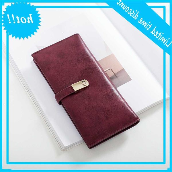 

women telephone task matter leather long women's portfolios and wallets magnet hasp ladies slender cardholder purse, Red;black