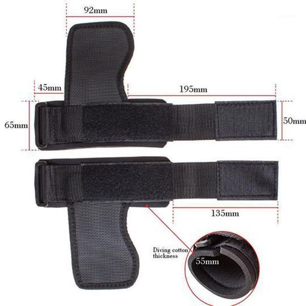 

selling adjustable fitness wrist support weight lifting hooks sport training gym grips straps support gloves1, Black;red
