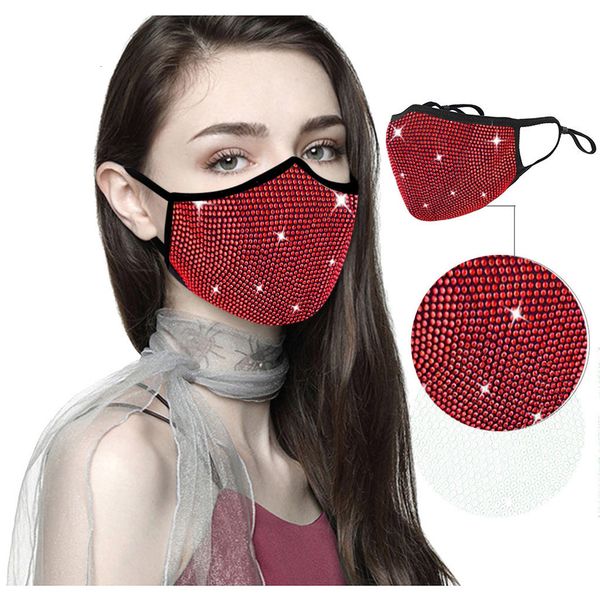 

face shiny rhinestone mask decoration halloween accessories cover face jewelry for women wedding nightclub decoration