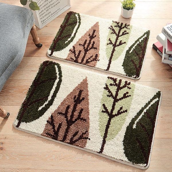 

carpet in the hallway door mat leaves flocking door mats home anti-slip doormat absorption carpet kitchen floor entrance mat1