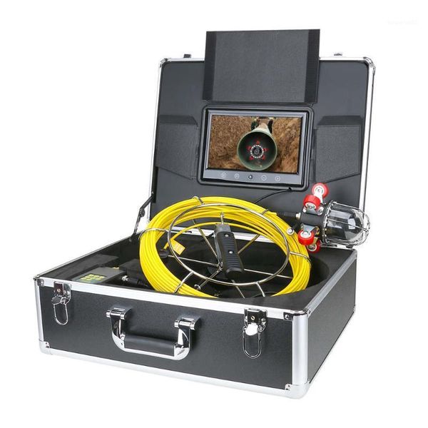 

9 inch pipe inspection video camera drain sewer pipeline industrial endoscope support dvr video record 360 degree rotating cam1