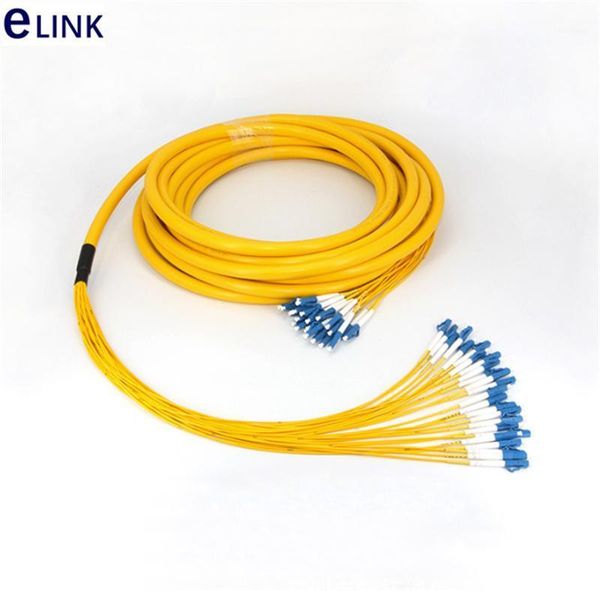 

fiber optic equipment 50m 24 cores patchcord sm bundled jumper lc sc fc st branch cable 2.0mm singlemode optical patch lead 24c bundle1