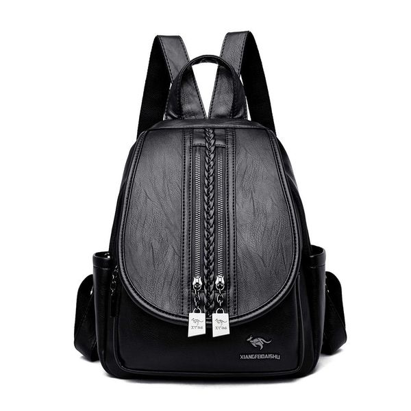 

новый ткачество двойной молнии женщины рюкзак женский кожаный рюкзак ladies luxury travel shoulder bag мешком dos femme школа сумки yxlweg