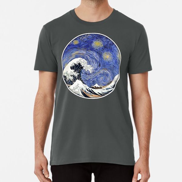 

the great wave on a starry night t shirt hokusai great wave off kanagawa van gogh starry night oil sport hooded sweatshirt hoodie