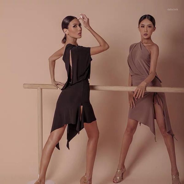 

zymdancestyle queenie diamante one shoulder dress #2026 latin dance dress shining design performance stage wear1, Black;red