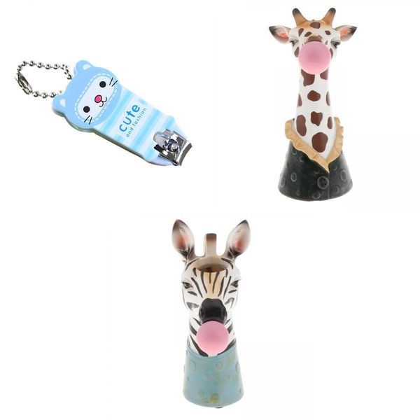 

2pcs resin animal head dry flower vase planter pot office deskornament
