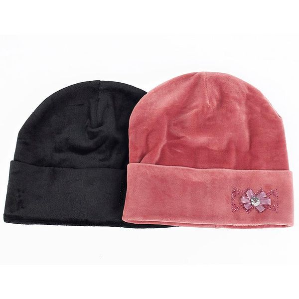 

women velvet winter warm beanie for ladies slouch bonnet fashion ski hat cap 2020 new thick beanies soft female hats, Blue;gray