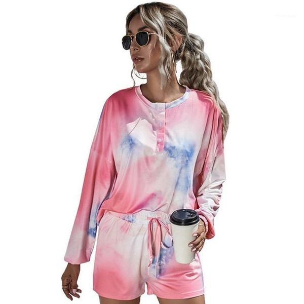 

tie dye basic shorts two piece set women casual outfits sweatshirt hoodie shirt tracksuit playsuit rompers womens jumpsuit1, Black;white