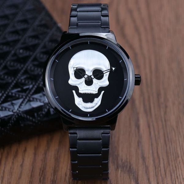 

ghost creative leisure skull steel special belt men's watch 2021rrmi, Slivery;brown
