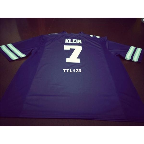

men purple white #7 collin klein kansas state wildcats alumni college jersey s-4xlor custom any name or number jersey, Black