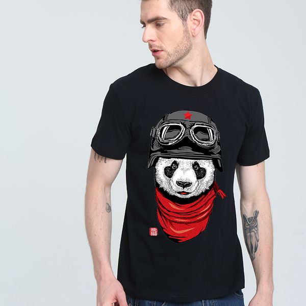 

happy adventurer panda t-shirt pure men t shirt new design fun 3d cartoon print sport hooded sweatshirt hoodie