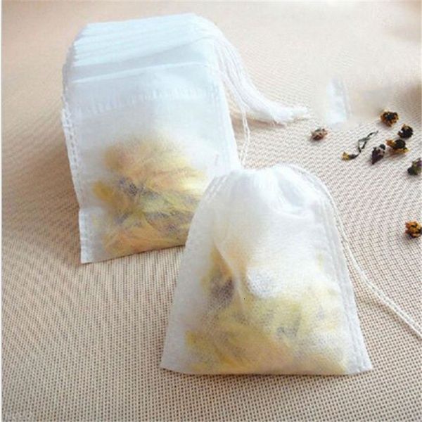

kitchen accessories tools 100pcs/lot teabags 5.5 * 7 cm eempty non-woven drawstring bag heal seal filter tea strainer