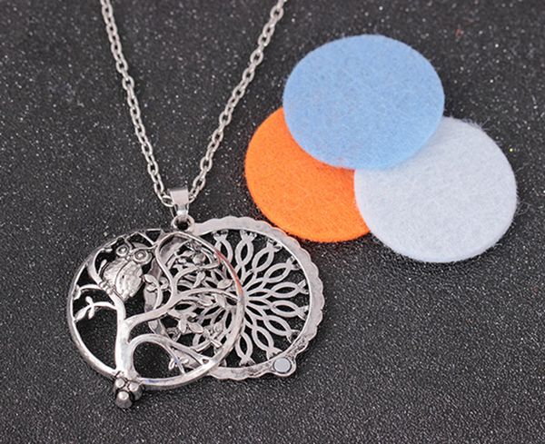 

pretty aromatherapy necklace silver owl essential oils diffuser necklaces locket necklace beautifully jewelry