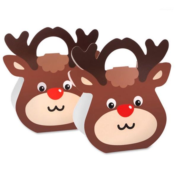 

12pcs christmas gift bag santa claus reindeer christmas party favor gift box for xmas presents new1