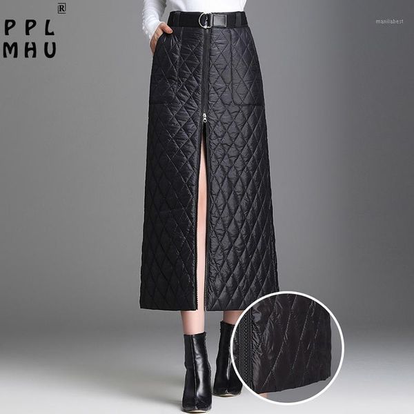 

black zipper slim skirt with pocket sashes women casual a leaf solid colors high waist down a-line skirt office lady long1