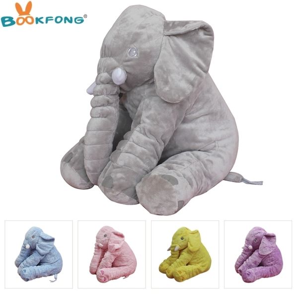 

1pc plush elephant doll toy kids sleeping back cushion soft stuffed elephant baby accompany doll toys for baby xmas gift 40/60cm y200623