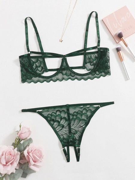 

plus cut out underwire crotchless lingerie set o1yg#, Black;white