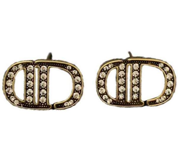 

new brilliant diamonds inlaid shiny silver needle earrings for women's mini gold classic fashion jewel