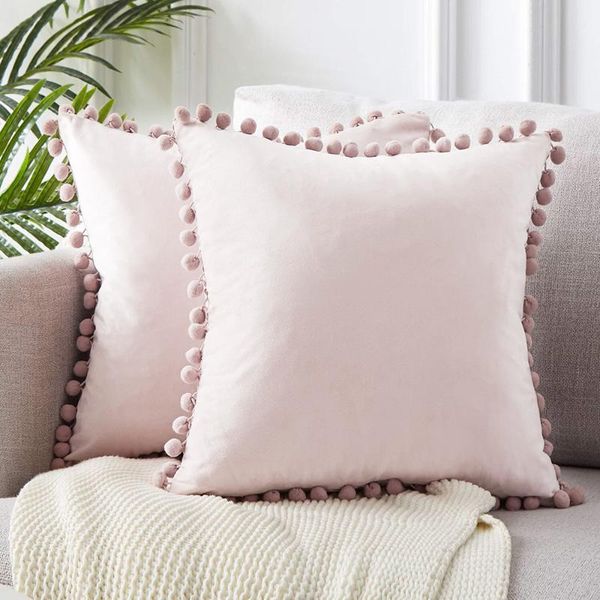 

solid velvet pillow cushion cover elastic stretch throw pillow case slipcover home living room sofa cushion decoration 45x45cm
