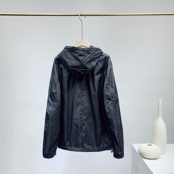 

мужская куртка осень мода высокого класса универсальный стиль coat строчка с капюшоном ветровка trend письмо спорта вскользь куртка размер о, Black;brown