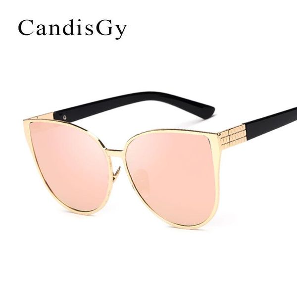 

sunglasses mirror oversized cat eye famous 2021 brand designer women fashion sun glasses lady big size hip hop, White;black