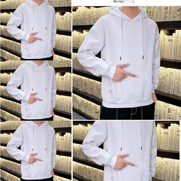 

young and middle-aged men's payhooded with multi-color pocket in korean version young and sweater middle-aged men's payhooded swea, Black