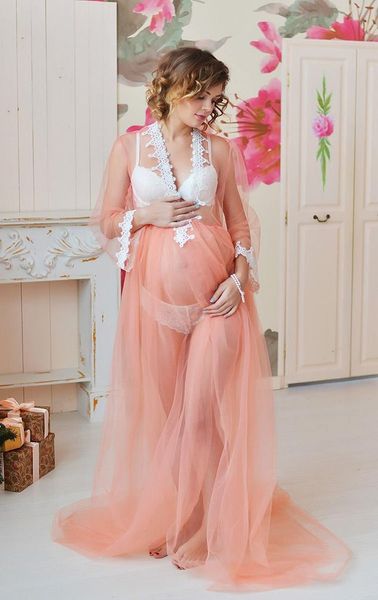 

maternity dresses summer pography dress lace pregnant women luxuriant po was taken, White