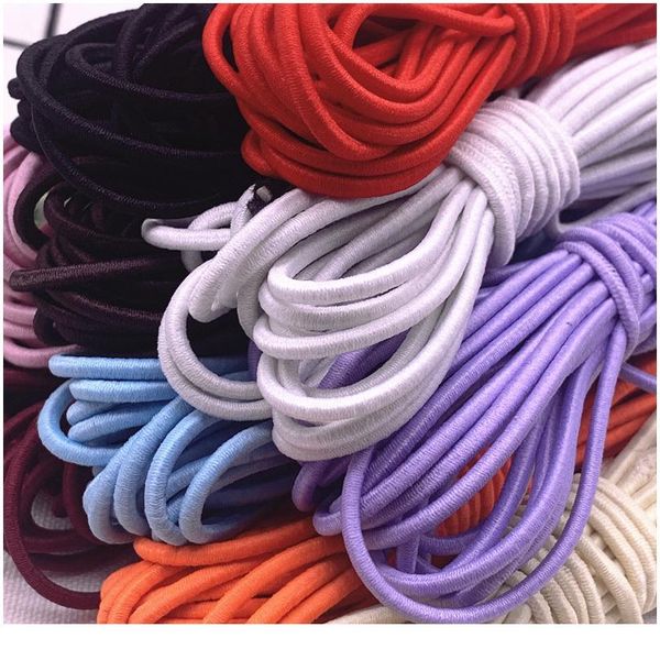

new 5yards 2/2.5mm high elastic round elastic band rubber band elastic cord for jewelry making diy acc qyllzy