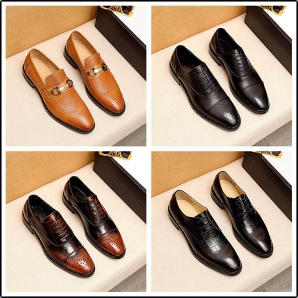 

q7 2019 formal shoes designer mens flats shoes casual british style luxury men oxfords party wedding dress shoes for men 11, Black