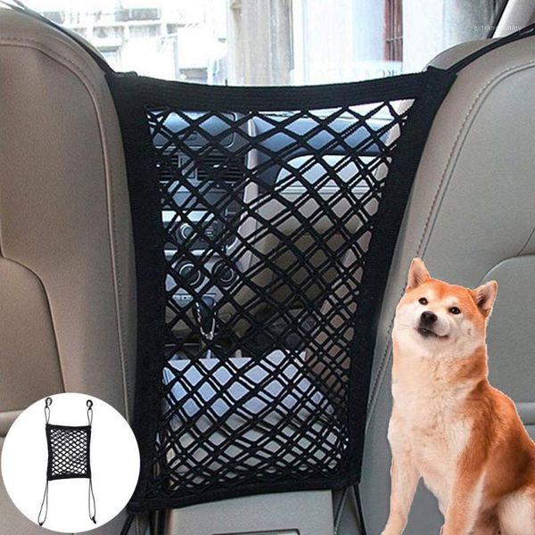 

pet isolation net dog safety travel back seat barrier mesh pets car divider nets with adjusting rope hook suitable for small car1