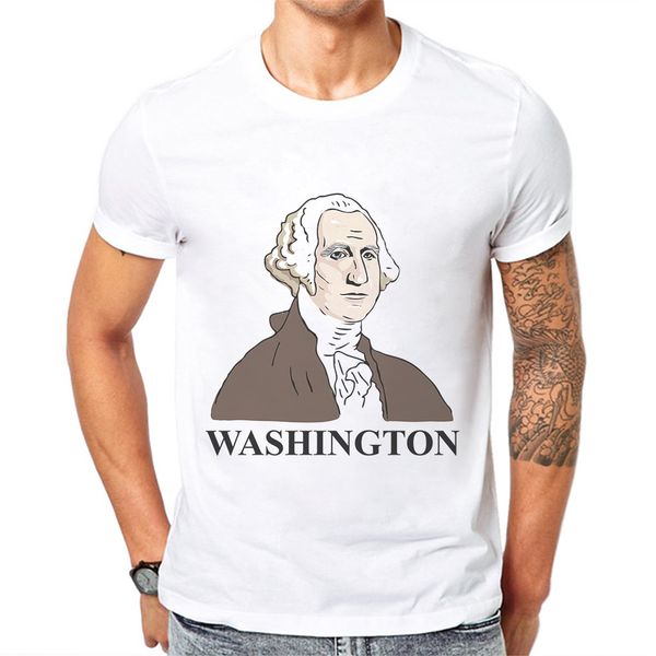 

men funny washington printing male white cartoon mens hipster tees camisetas hombre verano sport hooded sweatshirt hoodie men t shirt