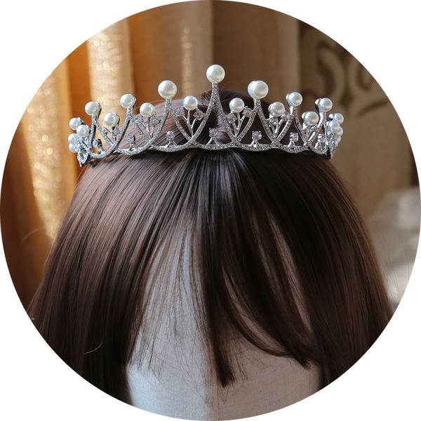 

mpearl silver light gold high diamond grade bridal crown headdress champagne wedding dress hair accessories k