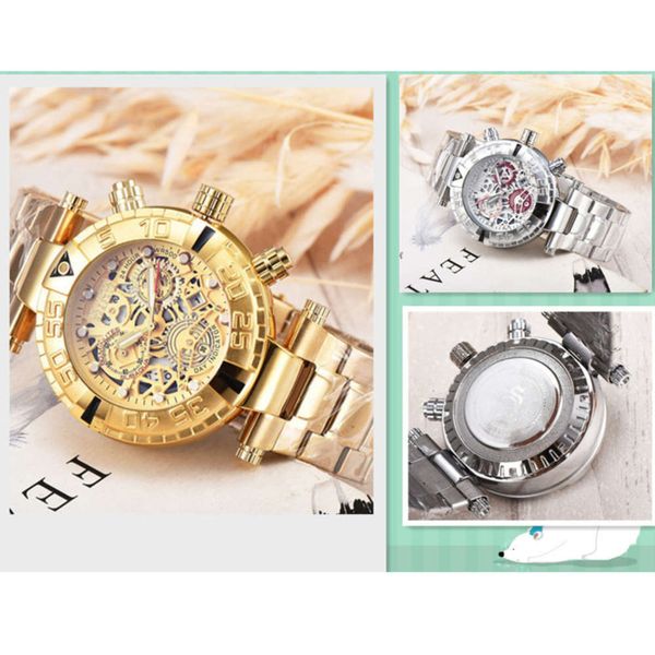 

selling invicta steel belt quartz men's watch in 2020 mechanical new ing