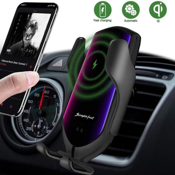 

cell phone mounts & holders floveme r3 car holder stand smart auto sensor clamp wireless charger 10w fast charging mobile for s9