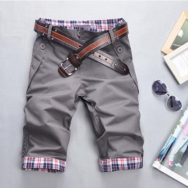 

uzzdss 2021 new mans casual shorts pocket cargo shorts fashion mens brand clothing knee length for men plus size 3xl, White;black