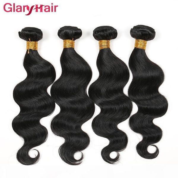 

wholesale brazilian human hair bundles malaysian indian mongolian peruvian body wave hair weaves dyeable hair extensions, Black