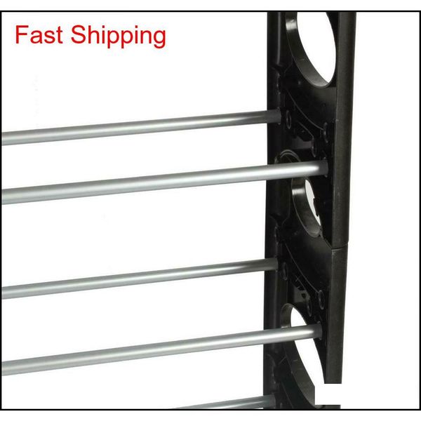 

10 tiers 30 pairs standing metal shoe shelves shelf rack storag qylouq bde_luck