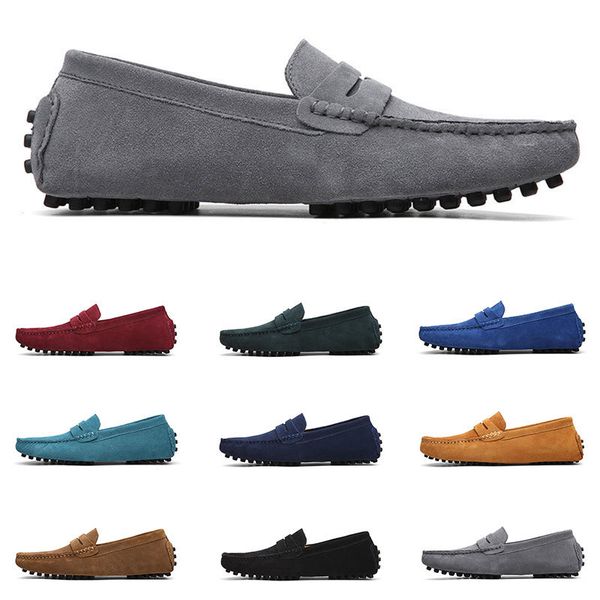 

2020 large size 38-49 new men's leather men's shoes overshoes british casual shoes espadrilles thirty, Black