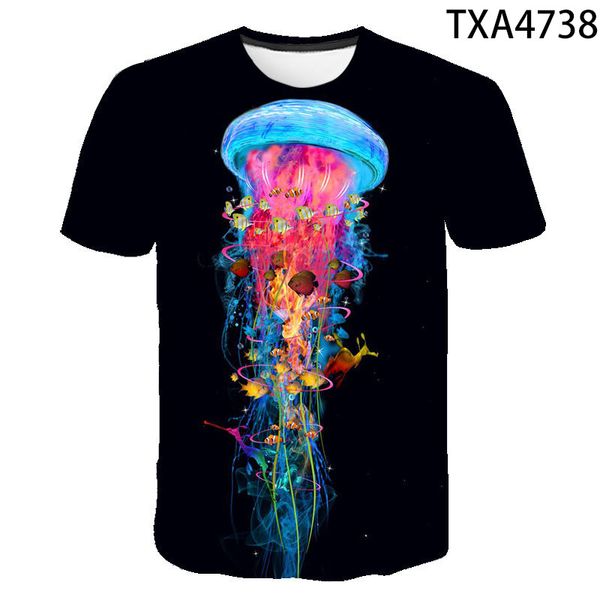 

new jelly fish boy girl cool 3d print shirts plus size harajuku graphic men clothing