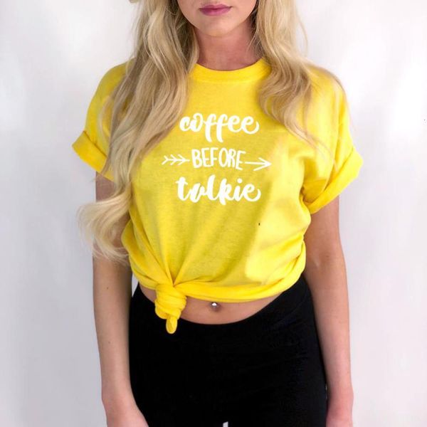 

coffee before talkie women's tshirt coffee lovers shirt funny quotes tshirt women short sleeve summer tumblr camisetas mujer, White