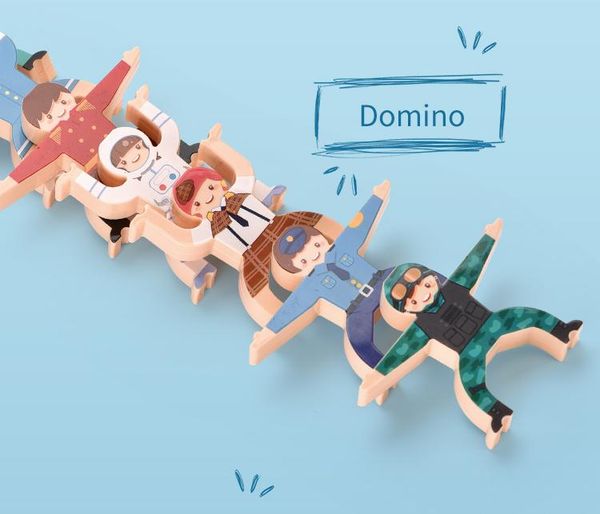 

12 different professional positions diy stacking challenge early kids education toys enrich childen's career cognition gift 04