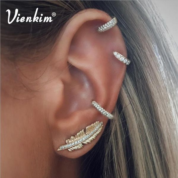 

vienkim 2018 4 шт. винтаж boho crystal peaper серьги набор богемной свадьбы ювелирные изделия серьги для женщин wmtkyi, Silver