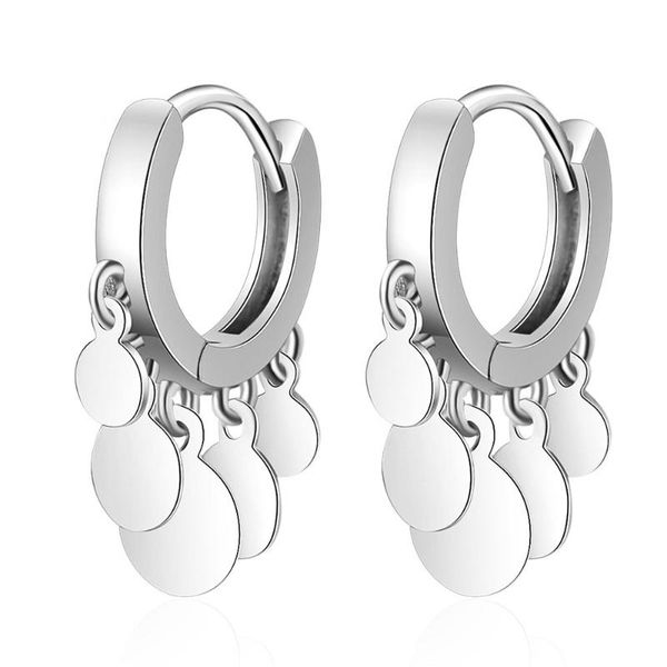 

hoop & huggie tiny trendy silver color round drop earrings luxury personality korean gold for women fashion jewelry 2021, Golden;silver