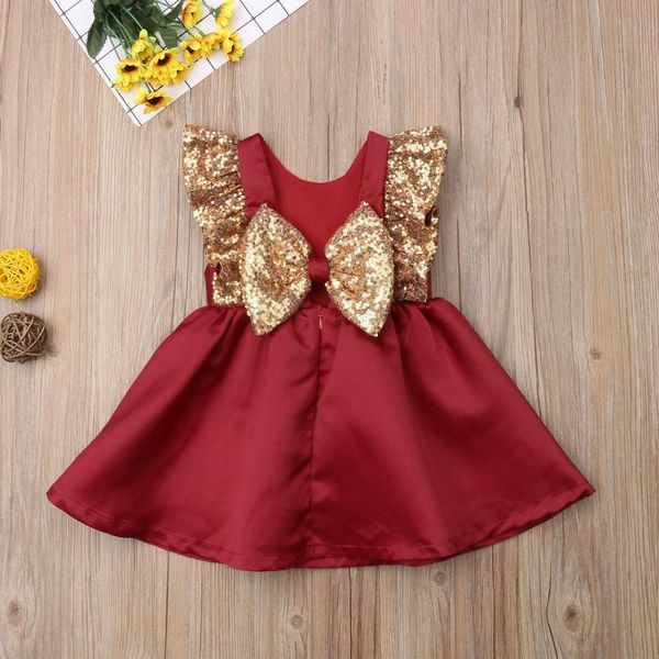 

christmas toddler kids baby girl dress princess sequin red tutu dress party wedding form jllcut