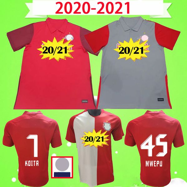 

2020 2021 salzburg soccer jerseys home red white 20 21 okugawa camara okafor mwepu szoboszlai koita daka adeyemi football shirt with patch, Black;yellow