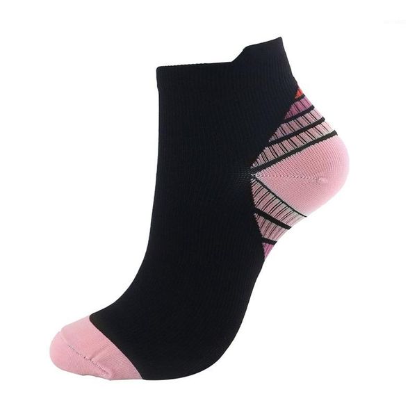 

sports socks cycling running compression elastic heat resistant smooth durable printed polyester nylon hosiery footwear accessories d21, Black