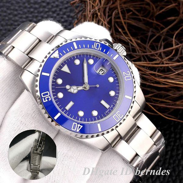 

new high lock be stainless steel rotating mechanical fashion frame watch sliding can asia sports automatic ceramic mat 2813 men's bcpm, Slivery;brown